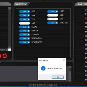 DaVinci Deluxe 1.0.35 latest ( dpf egr dtc slaps tva adblue ) Cracked Full Activated
