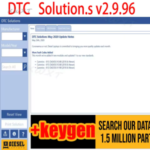 🚛 DTC Solutions v2.9.96 + Keygen – Truck Fault Code Repair Info + VIN Decoder 🧰