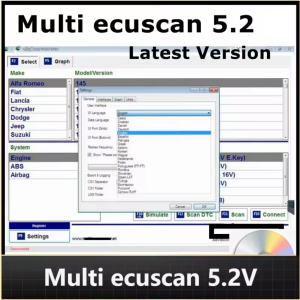 🚗 Multiecuscan V5.2 Registered – Full Diagnostic Software for Fiat/Alfa Romeo/Jeep/Dodge + ELM327 Compatible